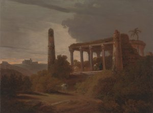 Indian Landscape with Temple Ruins by Rev. Edward Thomas Daniell